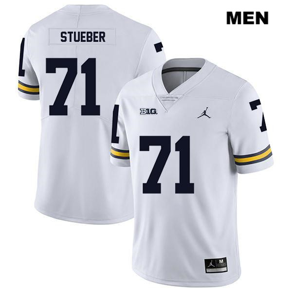 Men's NCAA Michigan Wolverines Andrew Stueber #71 White Jordan Brand Authentic Stitched Legend Football College Jersey QM25S11QQ